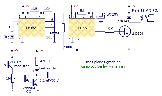 Detector de proximidad con foto-transistor de Ladelec.com