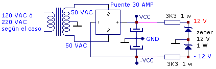 plano del circuito de la fuene de poder del amplificador de 400 W 