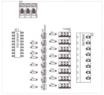 Secuenciador de luces con PIC y triac a la salida Ladelec