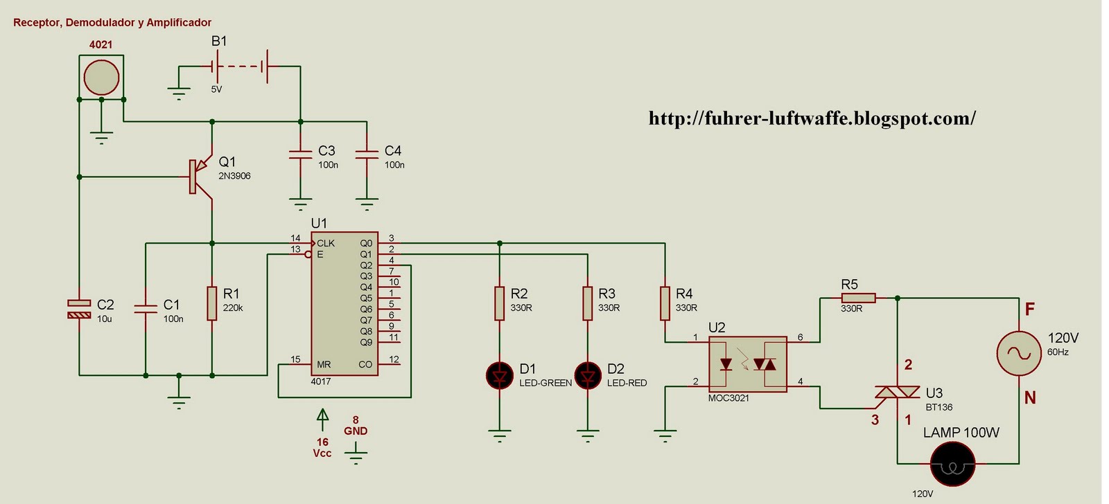 Control Remoto con optocoplador