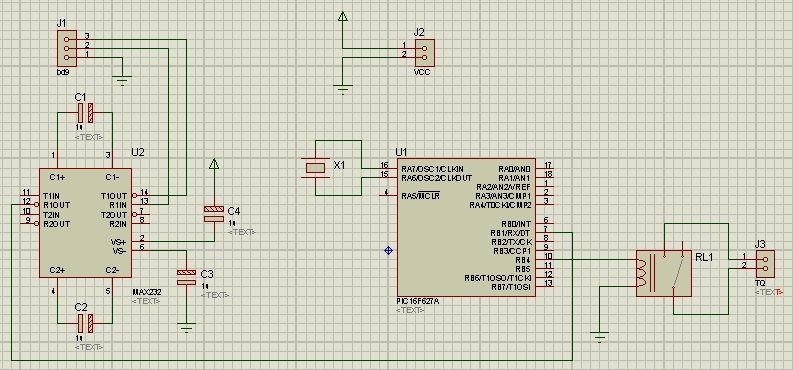 Control de un relé por medio de cualquier tecla de un teclado conectado a un PC.