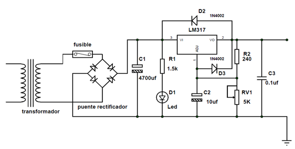 fuente variable 25V