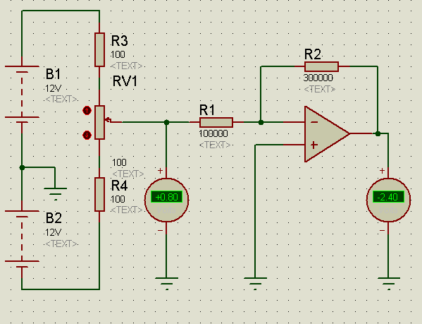 Demostracion de R2 / R1 en OP AMP inversor